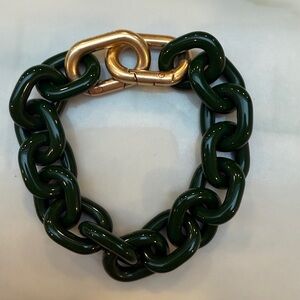 Clare V green acrylic bracelet